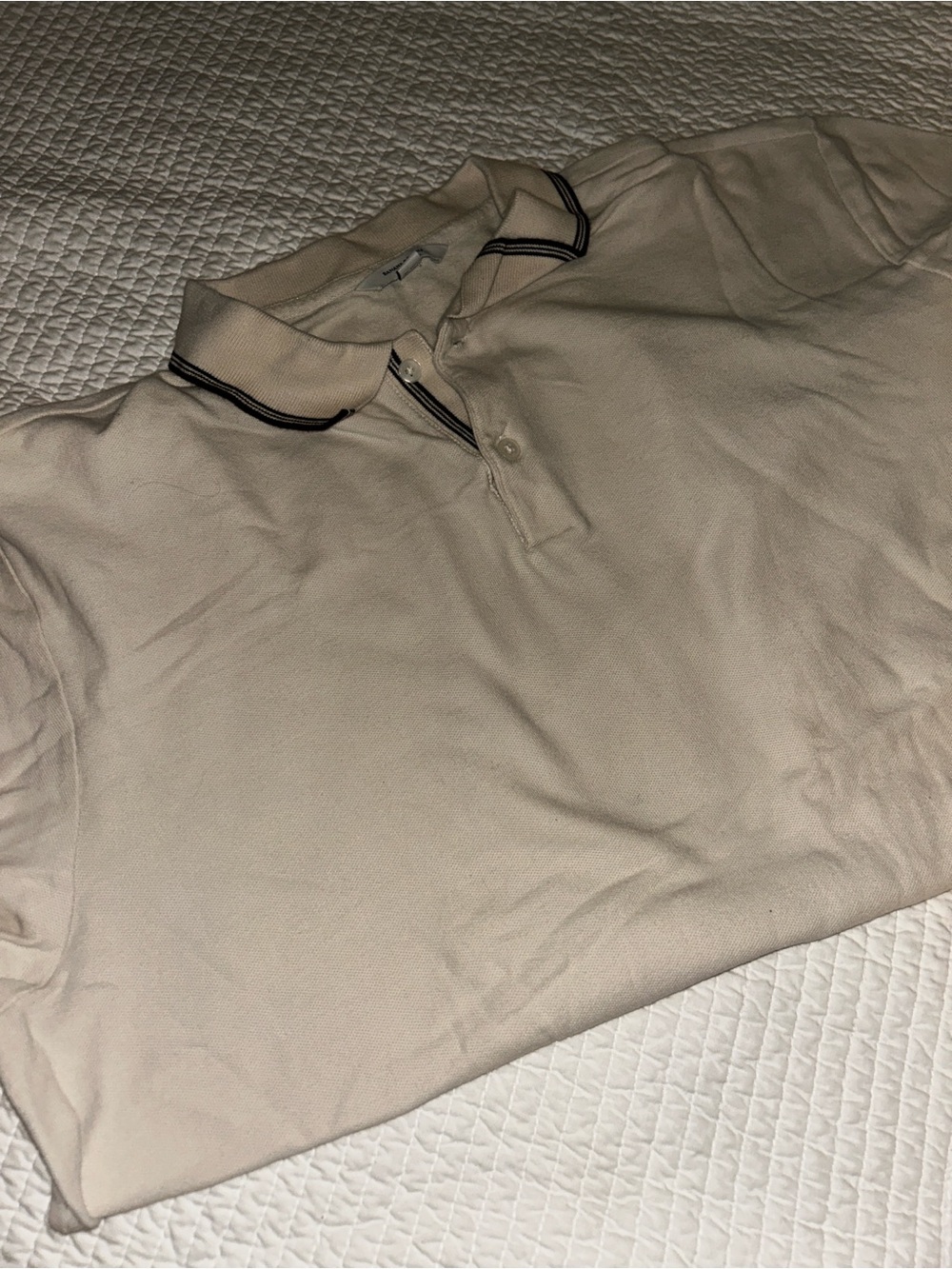 Banana Republic Beige Polo with Black Trim